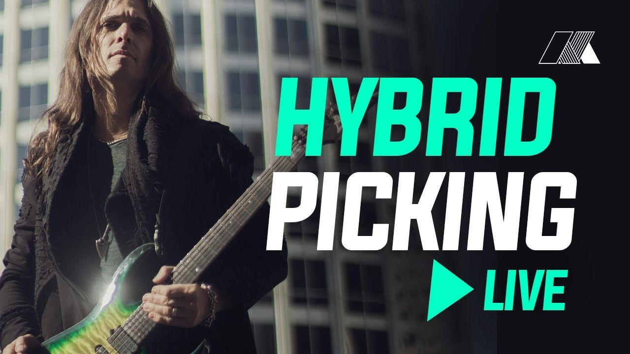 hybrid picking on electric guitar